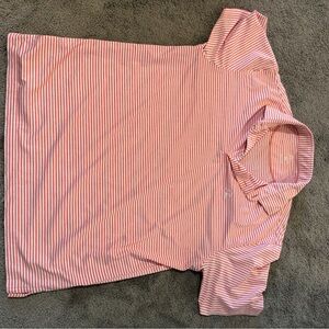 Rhoback pink stripe polo
